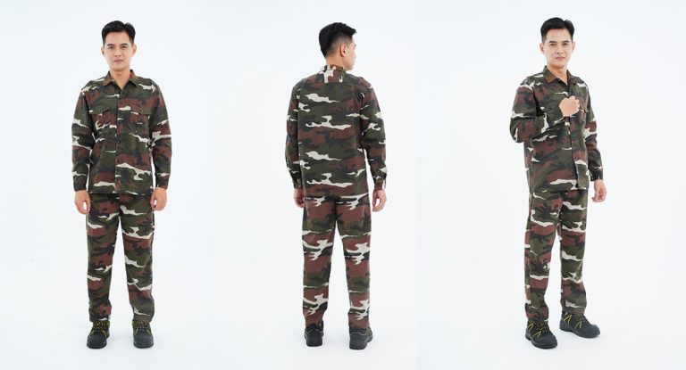 Quần áo lao động Evinz AV51 vải kaki họa tiết rằn ri dày dặn, Size 6(M)