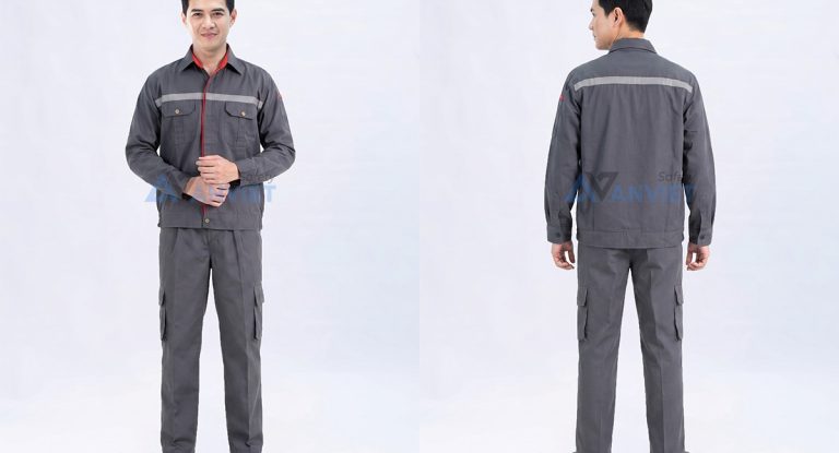 Quần áo bảo hộ lao động Evinz AV90 chất vải bền đẹp, ít nhăn, nhiều túi tiện dụng, Size L - Vải kaki liên doanh